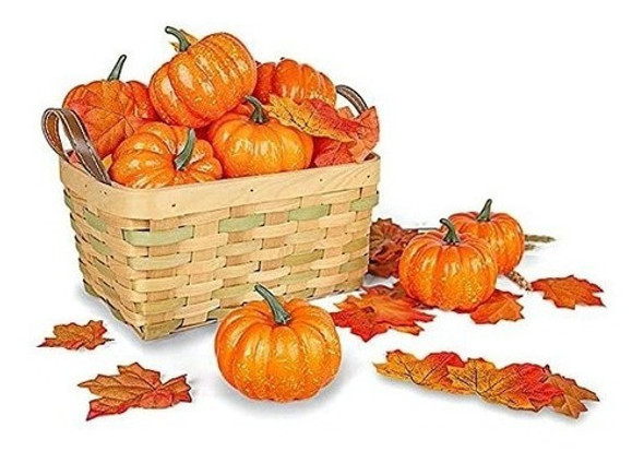 12 Calabazas Artificiales Decorativas 0