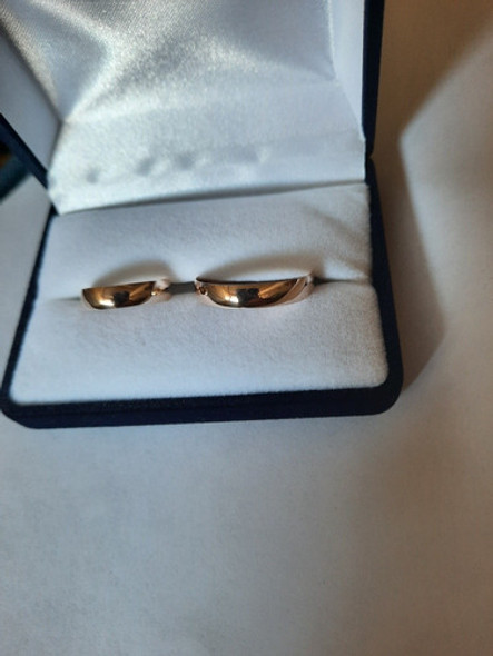 Par De Alianzas 4mm Todo En Oro Macizo. 1