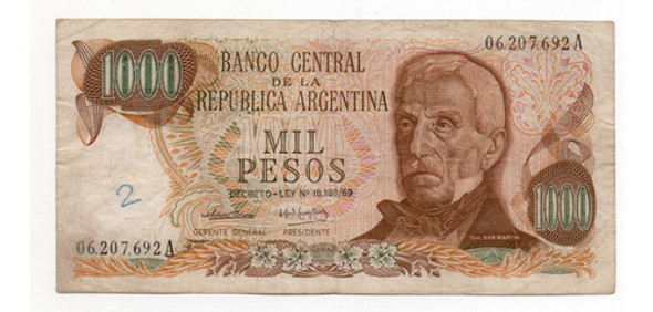 Argentina Billete 1000 Pesos Ley Bottero 2436b 0
