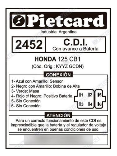 Cdi Pietcard 2452 Yamaha Xt 600 Motos Franco 1