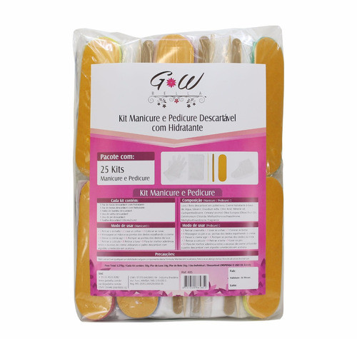 50 Kit Manicure Pedicure Descartável ,200 Separador De Dedos 0