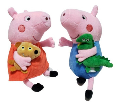 Peluche Peppa Pig Y George 25 Cm Con Sus Juguetes Grandes 0