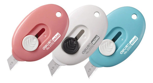 Combo X2 Trincheta Mini Auto Pequeño Ovalado Colores Varios 0