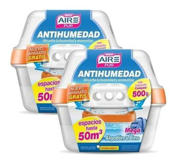 Antihumedad Con Perfumante Aire Pur Mega Pack 2un 500g 0