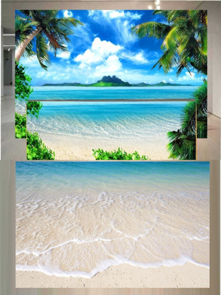 Painel Paisagem Praia + Saia Mesa + Tapete(2x1,5) (01) 48h 0