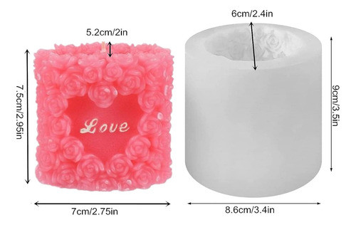Molde De Silicona Rose Love Especial Para Velas, Jabón, Etc. 1