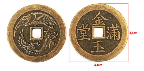 Moneda China Feng Shui Grande - Pack Con 3 1
