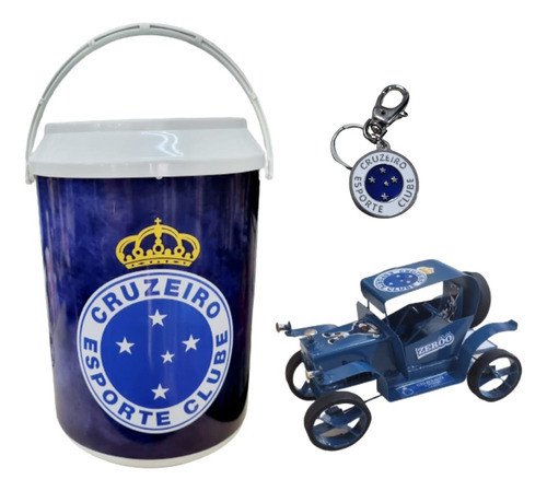 Cooler Térmico , Carrinho Time Cruzeiro Mais Chaveiro Raposa 0