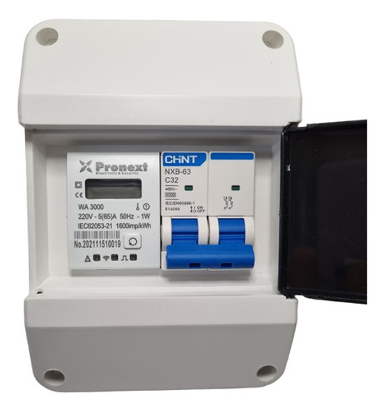 Tablero + Termica 2x32 + Medidor Monofasico C/reset 65a Wifi 0