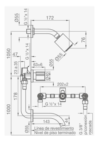 Fv Griferia Radal Bañera Y Ducha 0103/c7 1