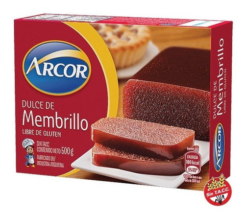 Pack X 6 Unid. Dulce  Membrillo 500 Gr Arcor Dulces Porcion 1