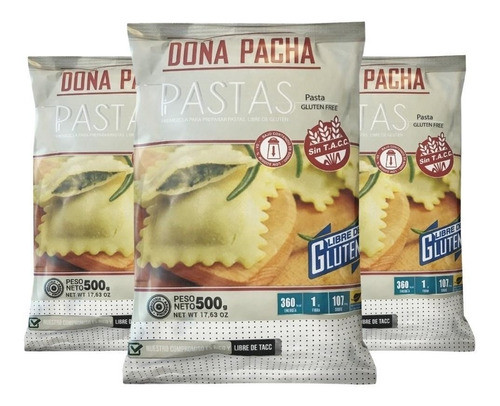 Premezcla Para Pasta Doña Pacha Ñoquis Sin Tacc 500g Pack X3 0