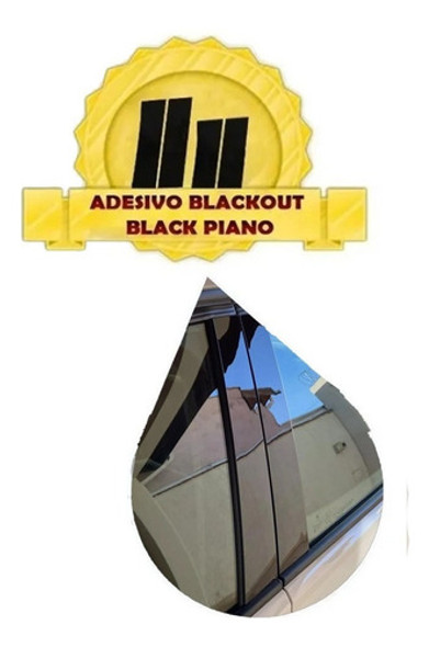 Adesivo Blackout Coluna Porta Black Piano Toyota  Sw4 1