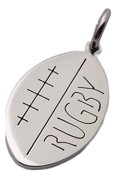 Collar Pelota De Rugby Acero Quirúrgico Joyas Mónaco 0