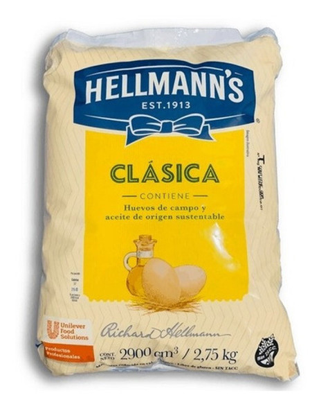Caja 3 Unidades Mayonesa Hellmans Clásica X 2900 Cc C/u 0