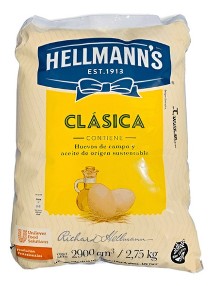 Caja 3 Unidades Mayonesa Hellmans Clásica X 2900 Cc C/u 0