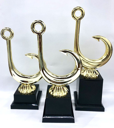 Lote 3 Troféus Pesca Anzol 0