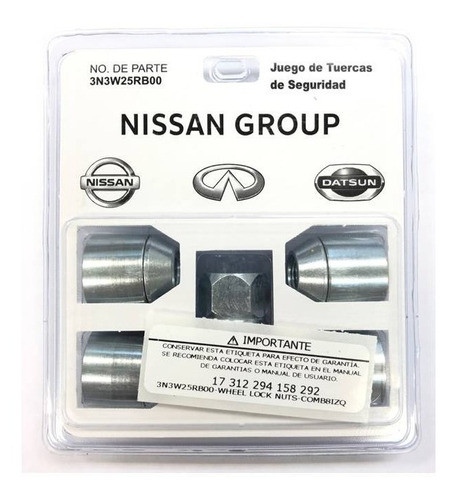 Tuercas De Seguridad Antirrobo Originales Nissan Note 0