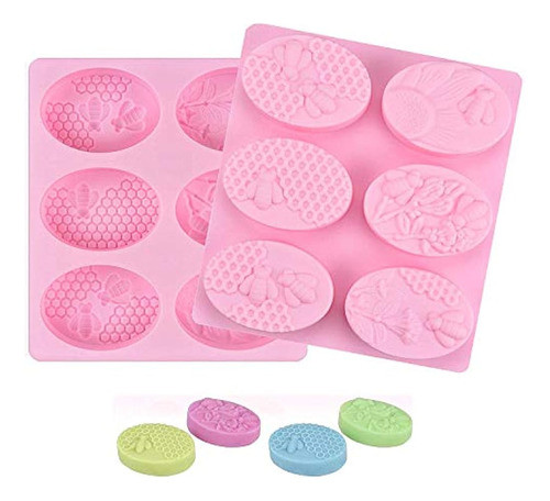 Dd-life 2 Moldes De Silicona Para Jabón De Abeja, Moldes De 0