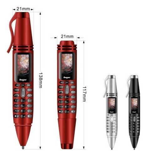 Mini Celular Tipo Caneta Gsm Câmera Compatível Con Bluetooth 1
