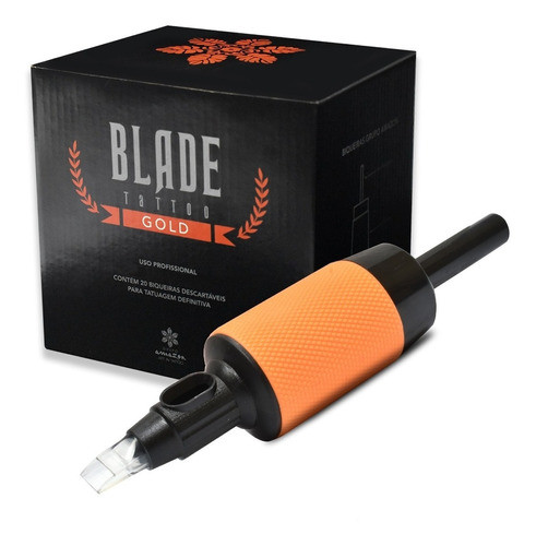 20uni Biqueira Descartável Blade Tattoo Gold 09 Mg Tatuagem 0