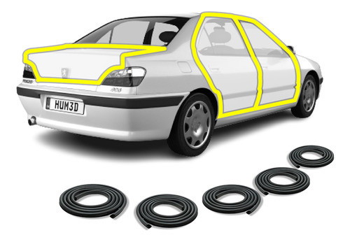 Combo Burletes De Puerta Y Baúl Peugeot 406 + Regalo 0