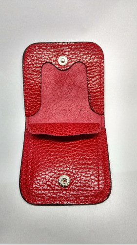 Monederito ! 100 % Cuero ! Color Rojo- Fabricación Artesanal 0