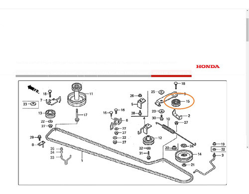 Polea Transmision Original Tractor Honda 1