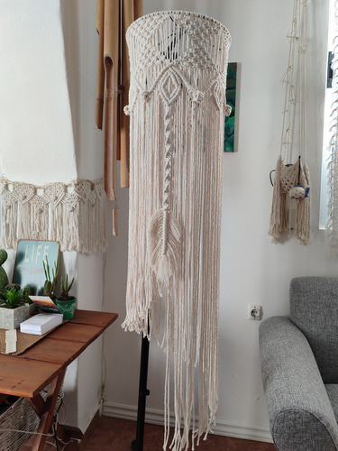 Lámpara/colgante En Macramé De 30cm Diámetro 1
