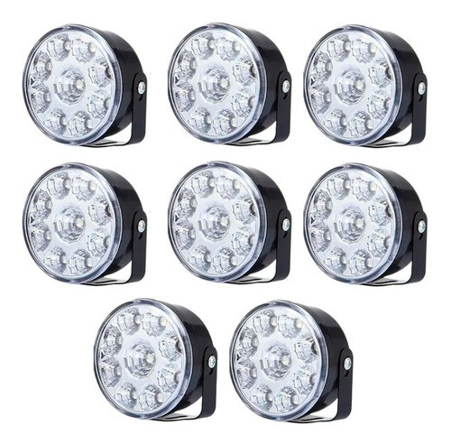 Kit 8 Faros 9 Leds Auxiliar Reflector Proyector Led Tractor 0