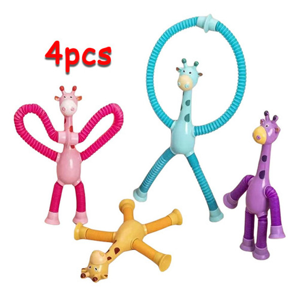 4 Peças De Ventosa Elástica, Brinquedo De Girafa, Brinquedo 0