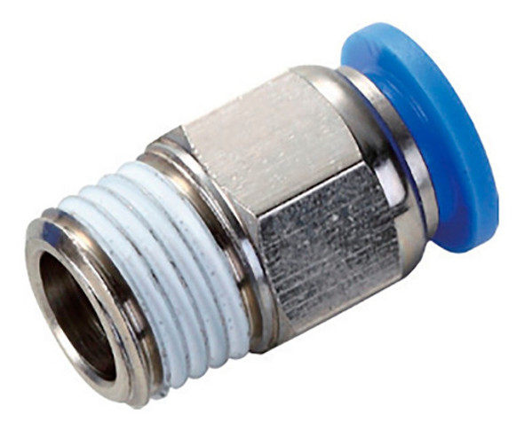 100 Conexão Pneumática Instantânea Reta Macho 1/4 Npt X 12mm 0