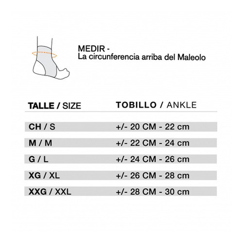 Body Care Tobillera Tubular Talle 3 1