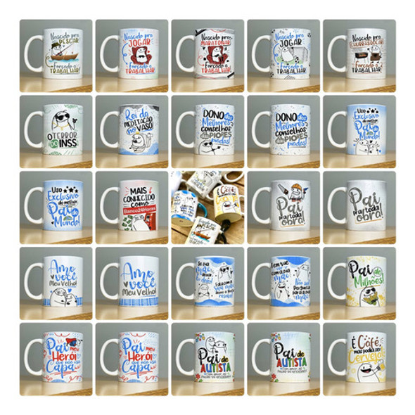 Pacote Artes Caneca Dia Dos Pais Flork 89 Arquivos Png Jpg 1