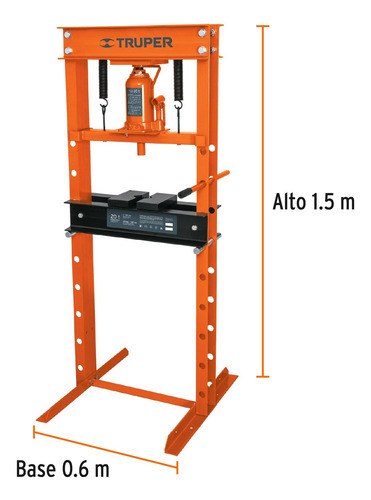 Prensa Hidráulica C/gato Con Botella 20ton Truper Preh-20g 1