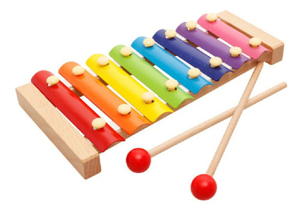 Xilofone De Brinquedo Colorido De 8 Notas Rainbow Chromatic 1