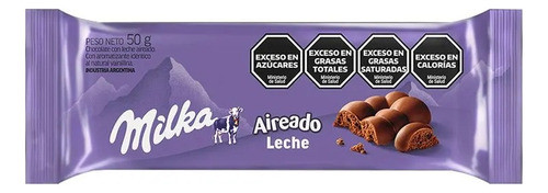 Chocolate Milka Leger Con Leche Aireado 50gr 0