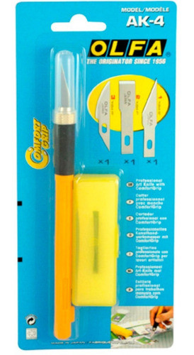 Cutter Olfa Ak-4 Cortante Bisturi 3 Cortes Precisión Profesi 0