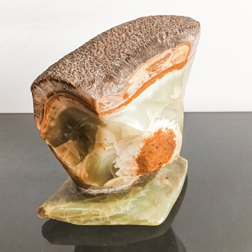 Adorno Escultura Mármol Onix Pulido Cara Piedra Colegiales 1