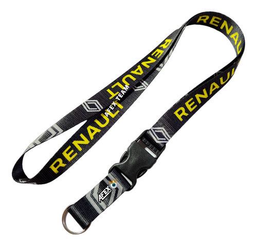 Llavero Cinta Colgante Renault Negro - Calidad Premium 0