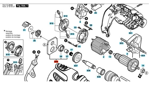 Conmutador Botón Selector Taladro Skil 6427 6437 6438 6644 1