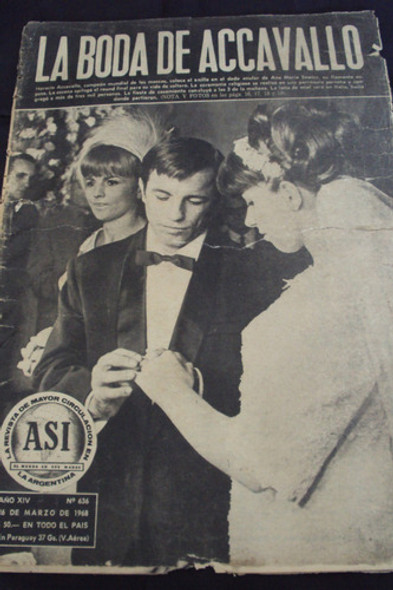 Revista Asi # 51 (12/11/1966) Casamiento De Anibal Troilo 0