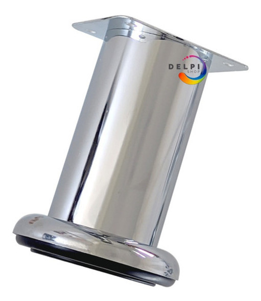 Pata Para Mueble Sillón Sofá Fija 12 Cm Acero Cromada 2 Unid 0