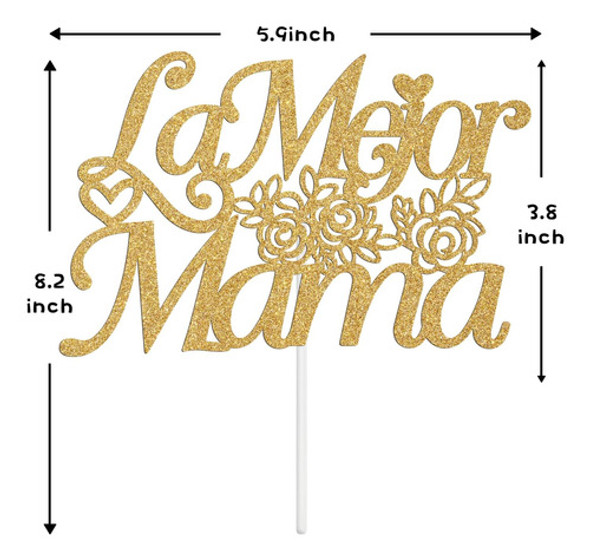 Adorno Torta La Mejor Mamá  Decoración Tortas Con Mensajes 1
