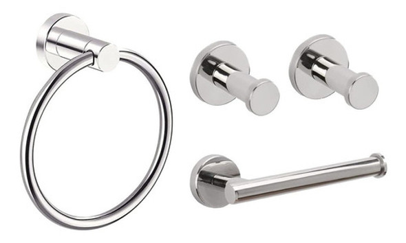 Set De 4 Accesorios Para Baño Cromo Vanloory -978q37w7 0
