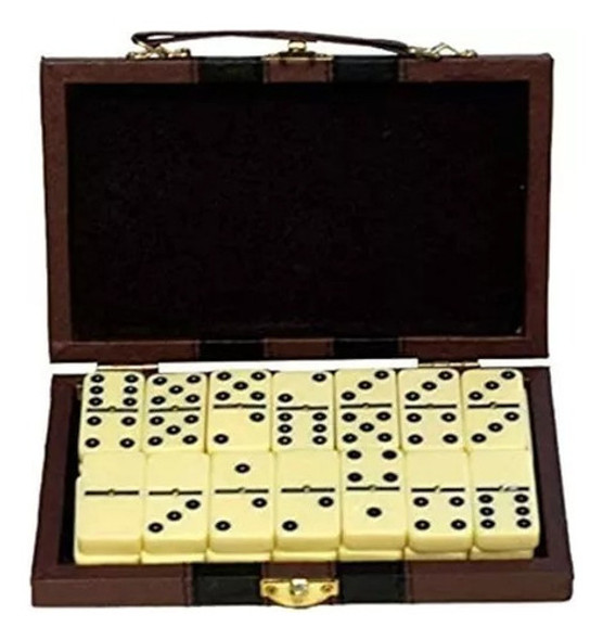 Domino Fichas Plásticas Con Estuche Premium 0