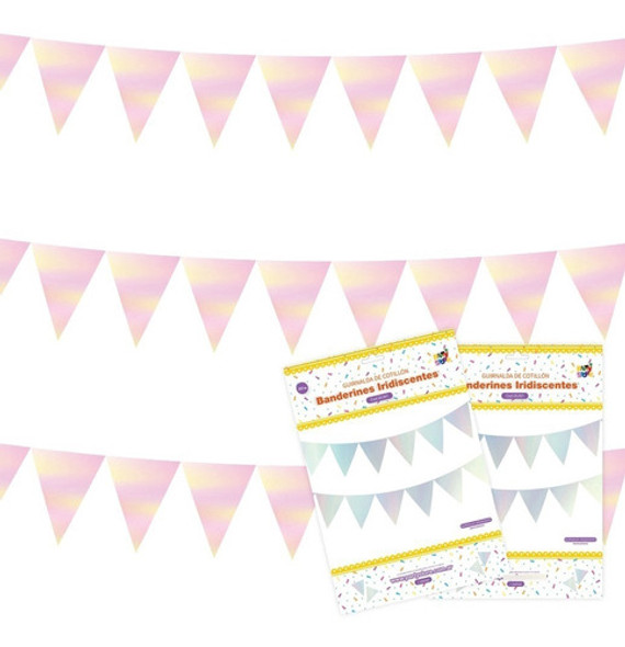 Guirnalda Banderin Iridiscentes 360 Cm / 3.6 Metros! 0