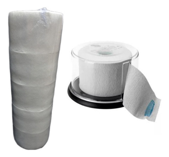 Tubo Papel Para Cuello X5u + Porta Rollo Eurostil C/ventosas 0