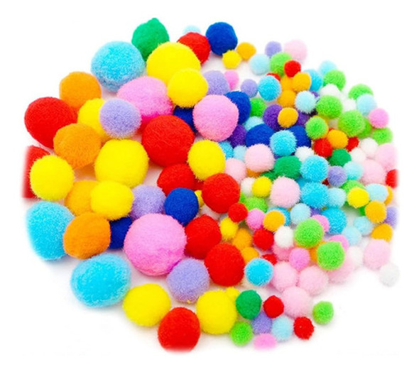 Pompones De Fieltro Multicolor 2,5 Cm X 50 Unidades 1
