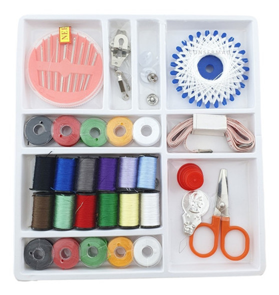 Kit 46 Costura Tesoura Linha Bobina Agulha Fita Métrica 0